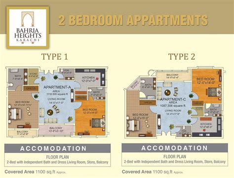 So don't miss the chance Floor Plan of Bahria Heights Karachi Two Bedroom ...