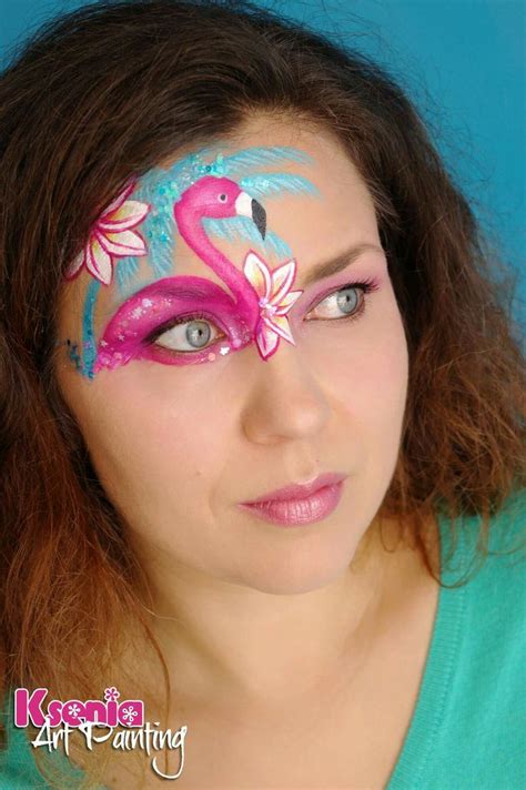 Flamingo Eye Design Eye Face Painting Face Painting For Boys Face