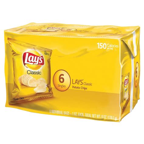 Lays Classic Potato Chips 1 Oz 6 Count
