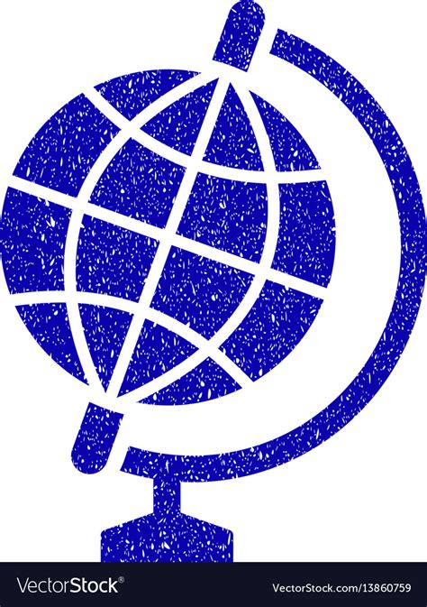 Globe Icon Grunge Watermark Royalty Free Vector Image