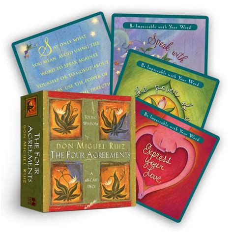 By don miguel ruiz jr. The Four Agreements Card by Miguel Ruiz, Paperback ...