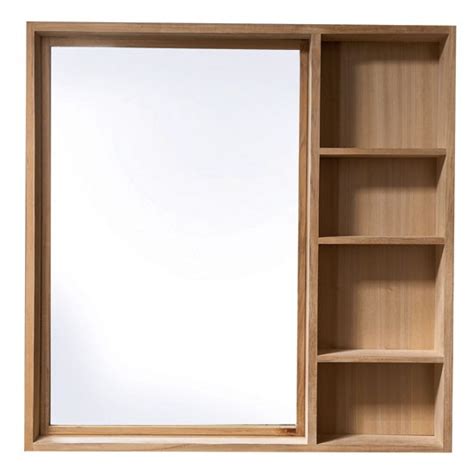 Teak mirror and side storage from Fired Earth | Bathroom ...