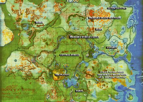 Zelda Breath Of The Wild World Map Map