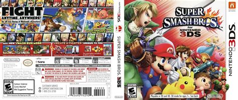 Super Smash Bros 3ds Replacement Box Case Cover Art Work Only Ebay