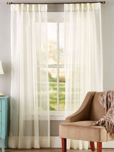 Classic Wide Pinch Pleat Voile Curtains