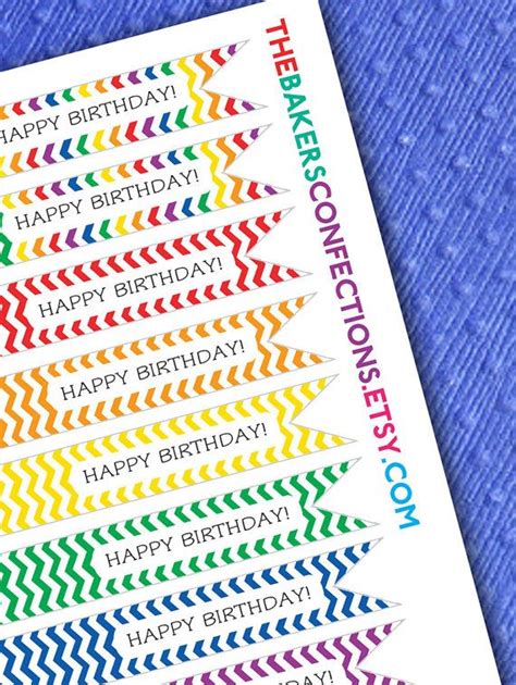 Printable Classic Rainbow Chevron Flag By Thebakersconfections 300
