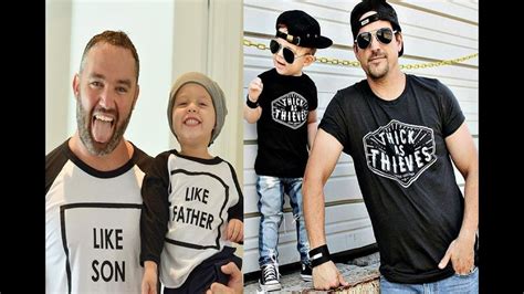 You'd hear, i want to be like daddy! from your boy a few times until he finds his own identity. Dad And Son Matching Outfits - YouTube