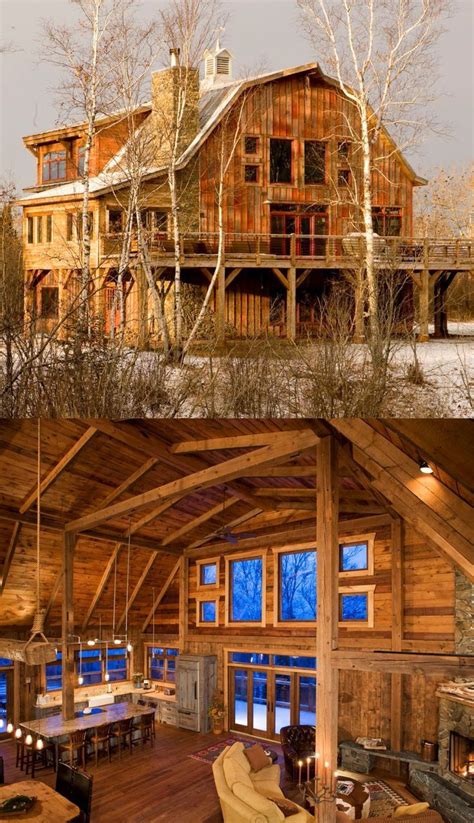 36 Wooden Barn House Designs To Inspire You Log Homes Barn Style