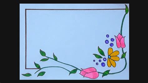 Flower Border Designs For Projects Tutorial Pics