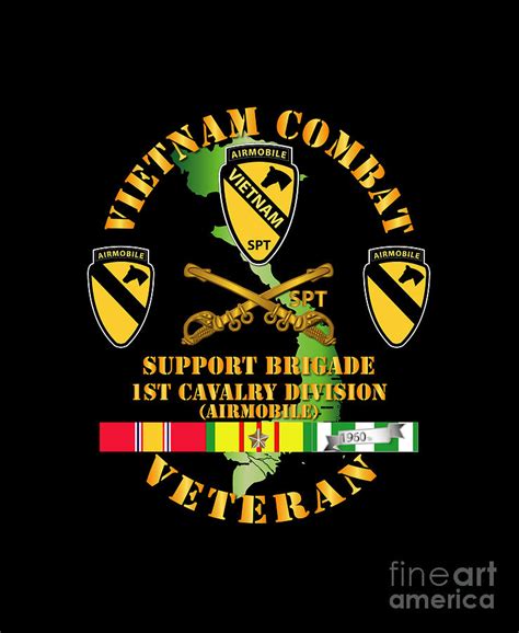 Army Vietnam Combat Cavalry Veteran W Support Brigade 1st Cav Div
