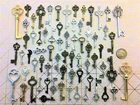 Essential Replica Fancy Skeleton Keys Vintage Antique Look Etsy