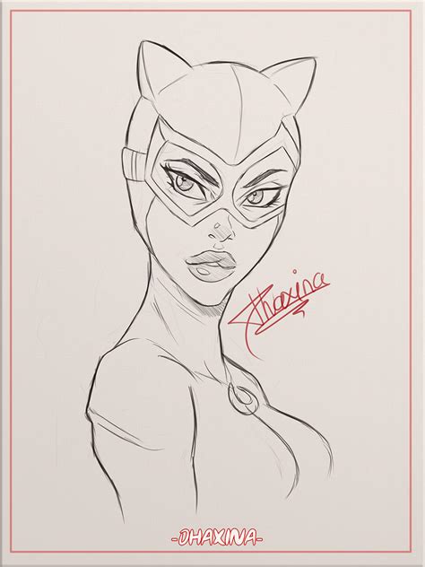 Catwoman Sketch By 0odhaxina On Deviantart