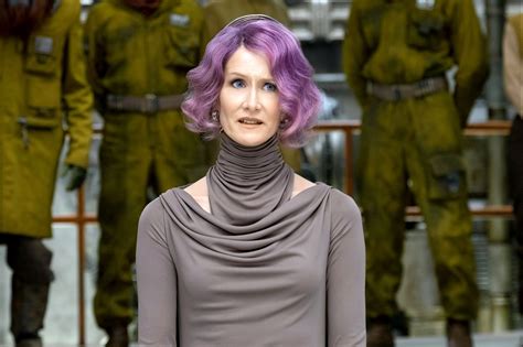 Then we saw her purple hair and learned that she was a hero of the resistance. Charming Proof Laura Dern Kept Saying "Pew" While Shooting ...