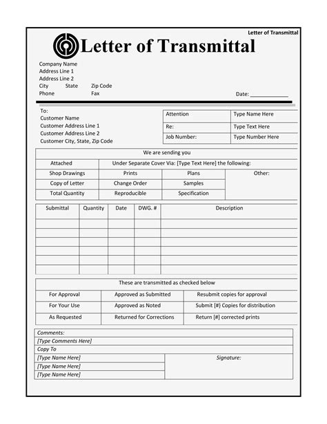 Letter Of Transmittal 40 Great Examples And Templates Templatelab