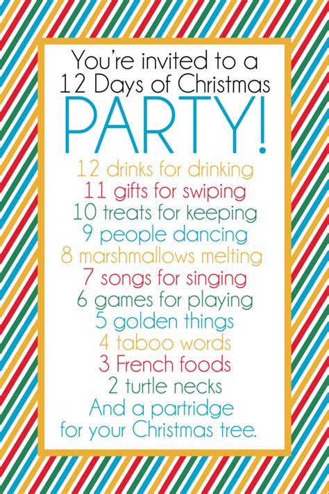 But, you can still throw a great virtual. 12 Days of Christmas Party Ideas & Gift Exchange Game ...