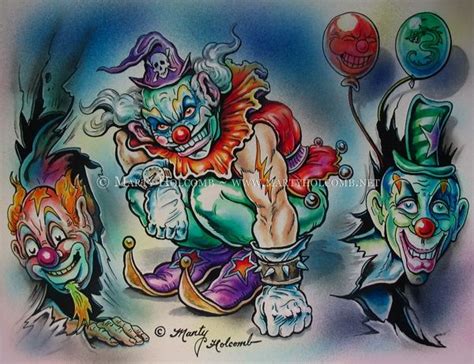 Three Clowns By Artistic Tattooing On Deviantart Joker Tattoo Design