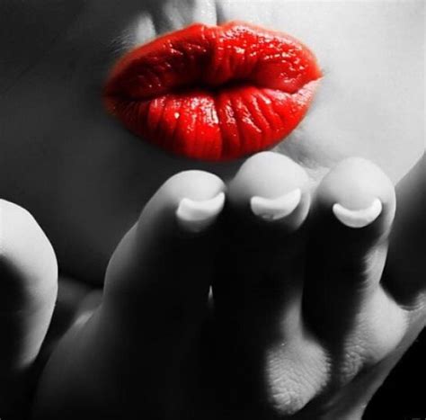 Love Surreal Blowing Kisses Lips Cute Love Quotes