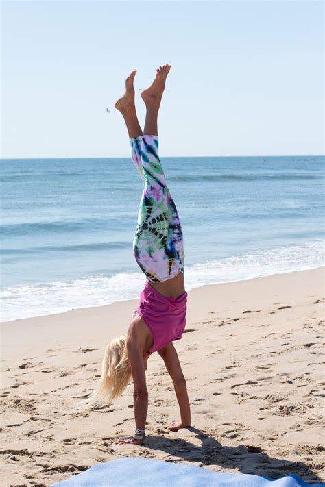 Woman Doing A Handstand On The Beach In Virginia Beach Lifestyle And Branding Photography
