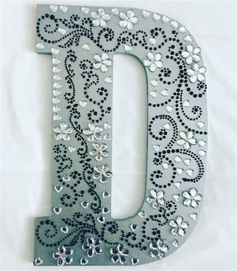 Pin By Queen Creative Studio On Jeweled Alphabet Wood Letters