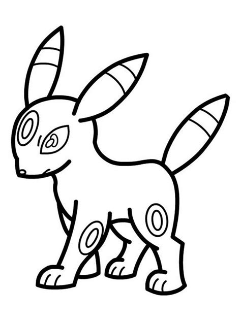 Umbreon Pokemon Noctali Pyroli Kleurplaten Espeon Eevee Colorir Pikachu