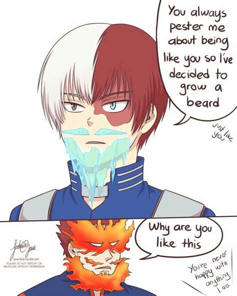 𝕿𝖔𝖉𝖔𝖗𝖔𝖐𝖎 ♚ On Twitter I Look Good With A Beard Right Mha Bnha