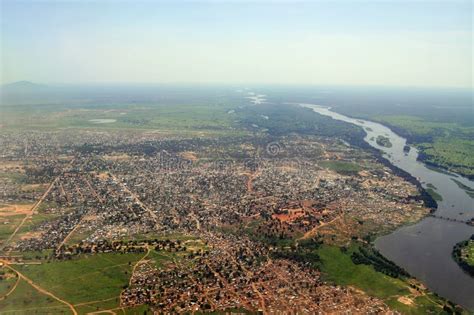 Aerial Of Juba Capital Of South Sudan Stock Image Image Of Downtown