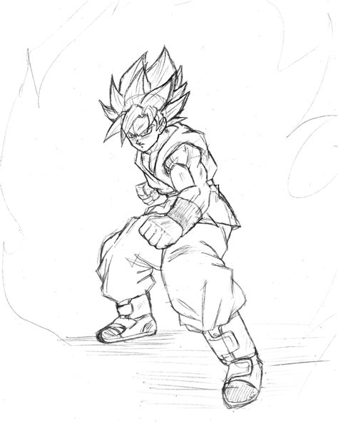 Son Goku Super Saiyan God Super Saiyan Sketch By Bl Sama On Deviantart