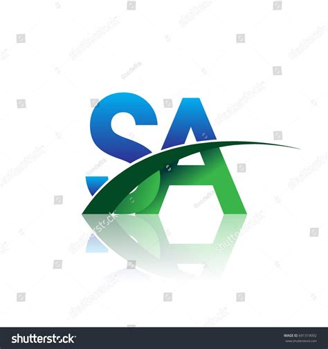 Initial Letter Sa Logotype Company Name Stock Vector Royalty Free