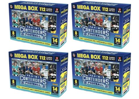 2021 Panini Contenders Football Mega Box 112 Ct 4x Lot 2021 Ca