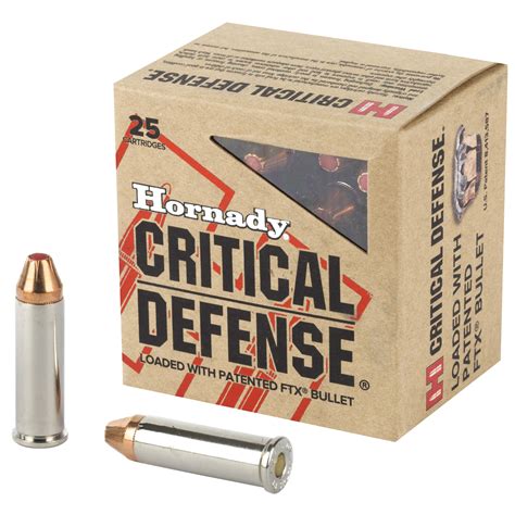 Hornady Critical Defense 38 Splp Ammunition 110 Gr Flex Tip 25 Rds