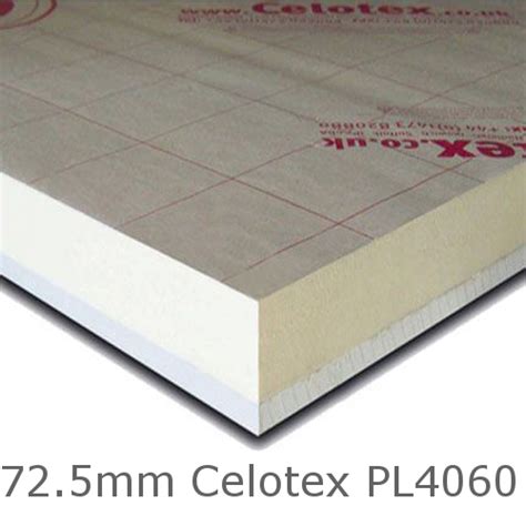 One of the key benefits of the plasterboard. 72.5mm Celotex PL4060 | 60mm PIR Insulation Board to ...