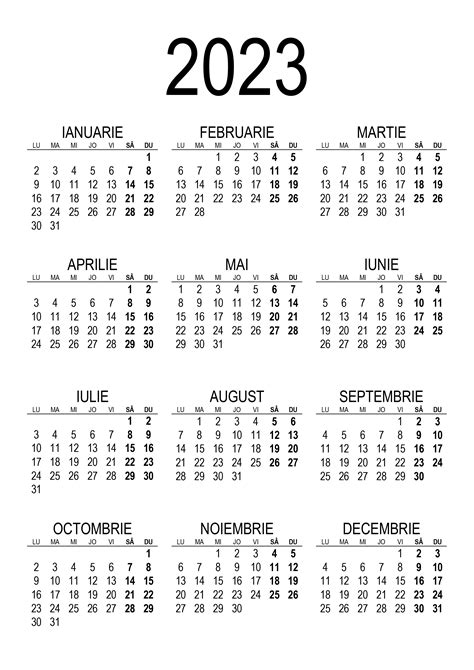 Calendarul 2023 Calendarulsu