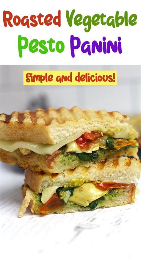 Pesto panini bread recipe is the adaptation of seattle coffee shop recipe.i had the leftover pasta sauce and this recipe is made within 5 minutes. Roasted Vegetable Pesto Panini in 2020 | Roasted vegetables, Grilling recipes, Delicious sandwiches