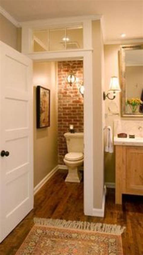 Exposed Brick Privacy Bathroom Bad Inspiration Bathroom Inspiration