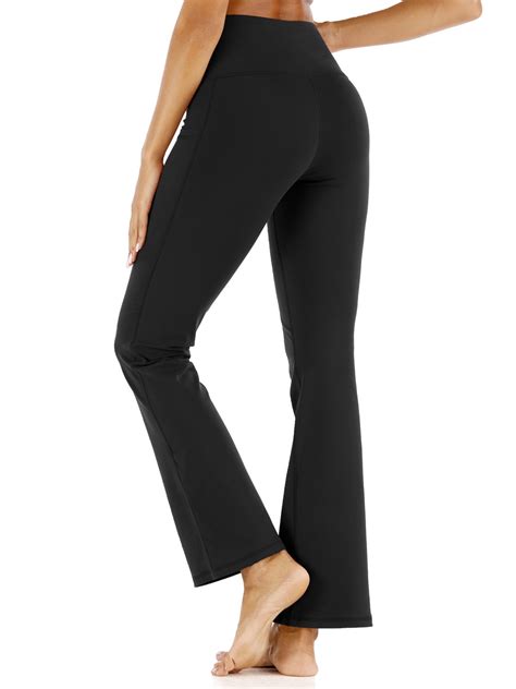 Avamo Womens Bootcut Yoga Pants With Pockets Moisture Wicking High Waist Bootleg Gym Fitness