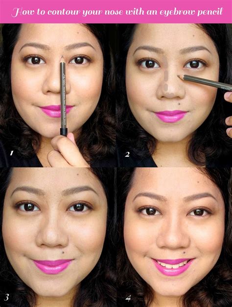 Its a technique that was popularized by celebrity makeup artists but with the right. How to contour the nose with an eyebrow pencil | Nose contouring, Eyebrow pencil, Eyebrows