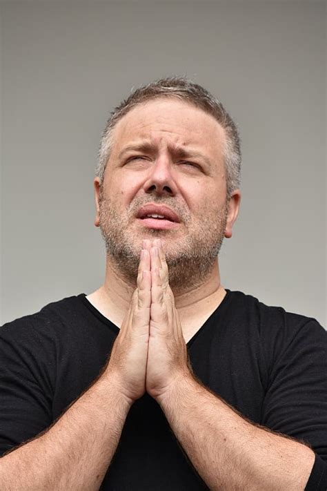 Praying Unshaven Caucasian Male Stock Photo Image Of Praying Male