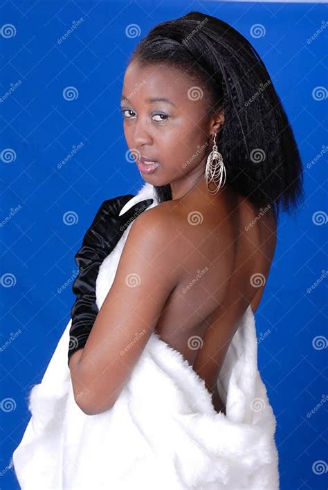 Attractive Young African Girl With Naked Back Stock Image Image Of