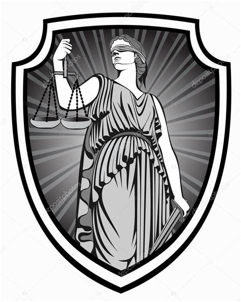 Lady Justice Themis Equality Fair Trial Law Defense Shield