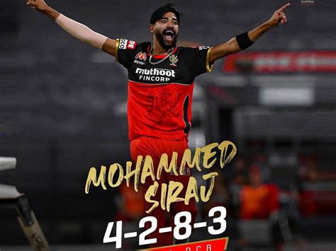 Mohammed siraj (born 13 march 1994) is an indian cricketer who plays for hyderabad, royal challengers bangalore and the india national cricket team. IPL 2020: Mohammed Siraj Wins It For RCB - Gulte