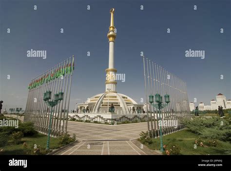 Independence Monument In Turkmenistan Ashgabad Stock Photo Alamy