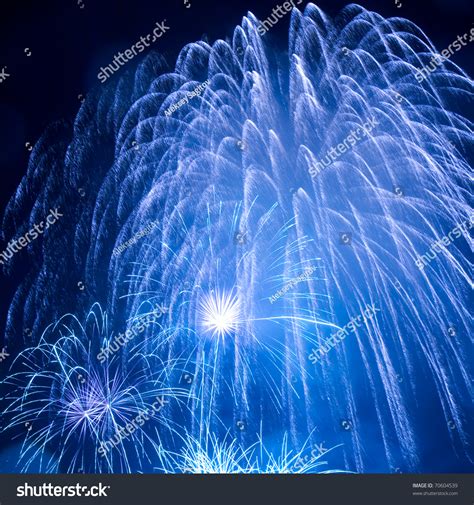 Beautiful Fireworks Night Sky Stock Photo 70604539 Shutterstock