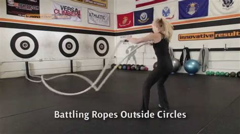 Battle Rope Exercise Double Rope Outside Circles Youtube