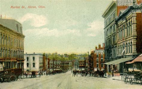 Akron Market Street 1908 Postcard A Postcard View Of A Flickr