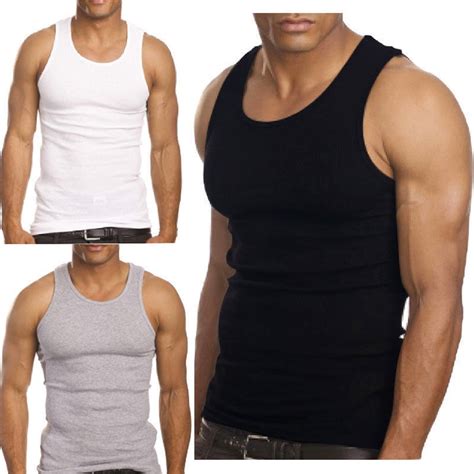 Falari 3 Pack Mens A Shirt Tank Top Gym Workout Undershirt Athletic