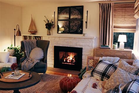 Warm Cozy Room Fireplace Insert Reveal The Inspired Room