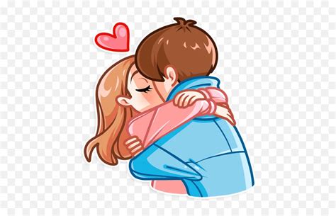 Boyfriends Love Heart Sticker Hugs And Kisses Stickers Emojihug And