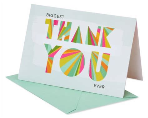 American Greetings 36 Thank You Card Biggest Thank You 1 Ct Qfc