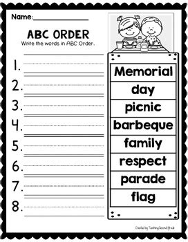 Plus one page that contains all the letters, upper and lower case, at the same time. Abc Order by Teaching Second Grade | Teachers Pay Teachers