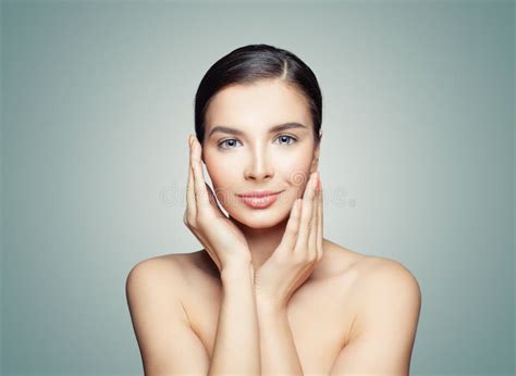 Young Healthy Woman With Clear Skin Facial Treatment And Healthcare